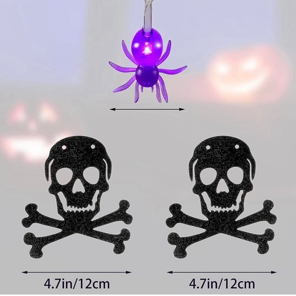 Halloween Spider and Skull Decoration String LED Lights - Picture 7 of 10